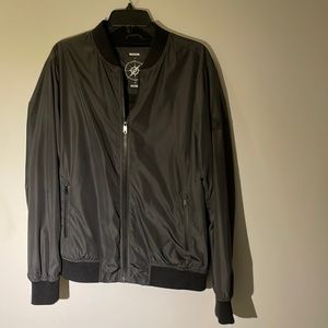 Summer Breeze bought in Spain. Dark gray and black checks. Black knit trim